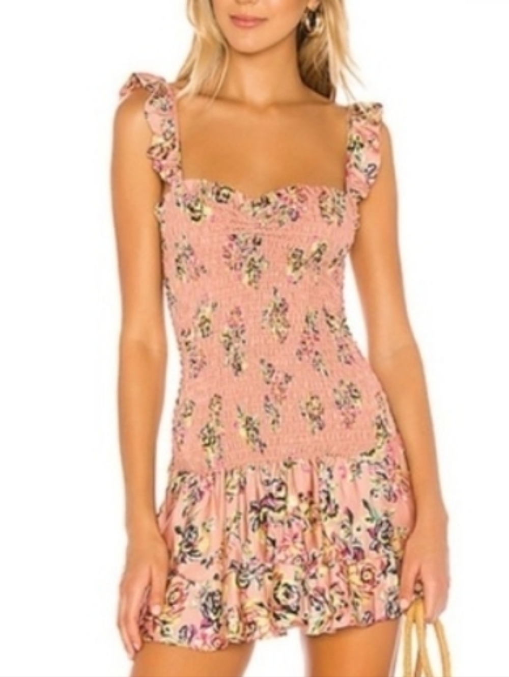🌿 Revolve Sun Becomes Her Bodhi mini dress in watercolor rose - Picture 3 of 8